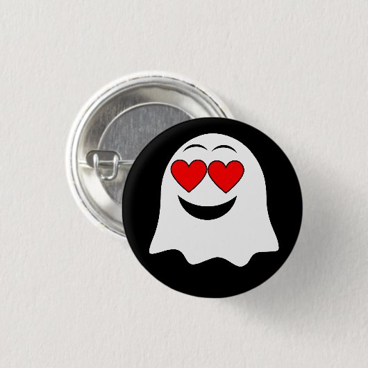 Funny Ghost emoji! Button (Vorne & Hinten)