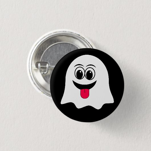 Funny Ghost emoji! Button (Vorne & Hinten)
