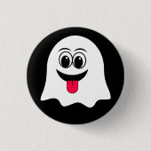 Funny Ghost emoji! Button (Vorderseite)