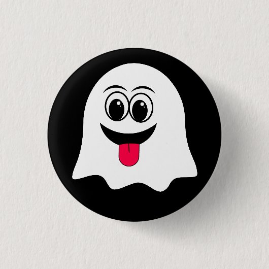 Funny Ghost emoji! Button (Vorderseite)
