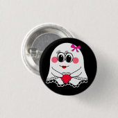Funny Ghost emoji! Button (Vorne & Hinten)