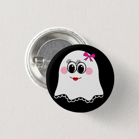 Funny Ghost emoji! Button (Vorne & Hinten)