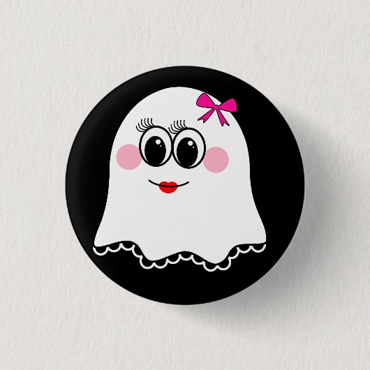 Funny Ghost emoji! Button (Vorderseite)