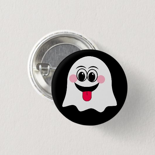 Funny Ghost emoji! Button (Vorne & Hinten)