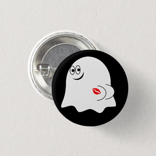 Funny Ghost emoji! Button (Vorne & Hinten)