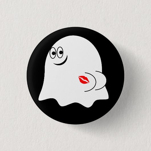Funny Ghost emoji! Button (Vorderseite)