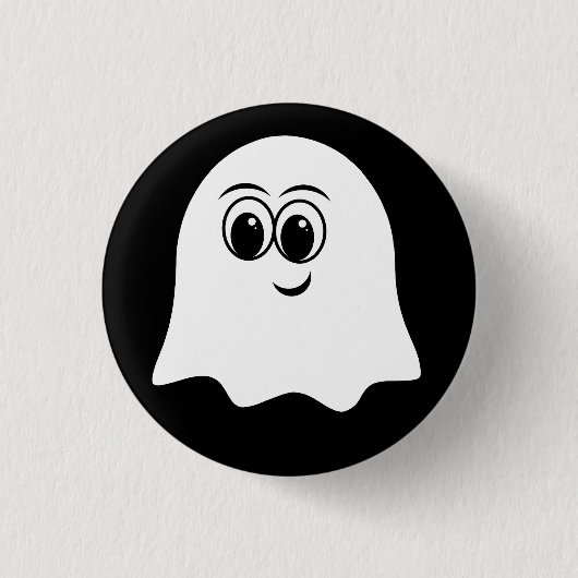Funny Ghost emoji! Button (Vorderseite)