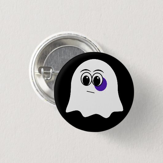 Funny Ghost emoji! Button (Vorne & Hinten)