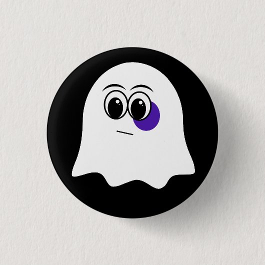Funny Ghost emoji! Button (Vorderseite)
