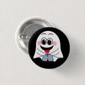 Funny Ghost emoji! Button (Vorne & Hinten)