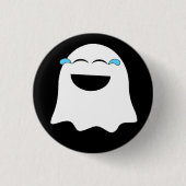 Funny Ghost emoji! Button (Vorderseite)