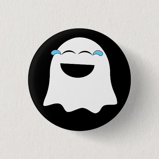 Funny Ghost emoji! Button (Vorderseite)