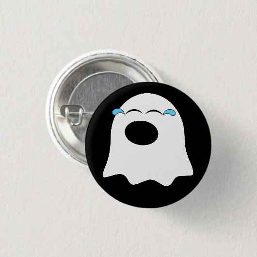 Funny Ghost emoji! Button (Vorne & Hinten)