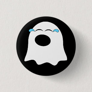 Funny Ghost emoji! Button