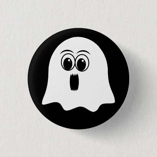 Funny Ghost emoji! Button (Vorderseite)