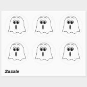 Funny Ghost emoji! Runder Aufkleber (Blatt)