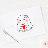 Funny Ghost emoji! Runder Aufkleber (Umschlag)