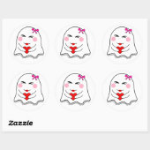 Funny Ghost emoji! Runder Aufkleber (Blatt)