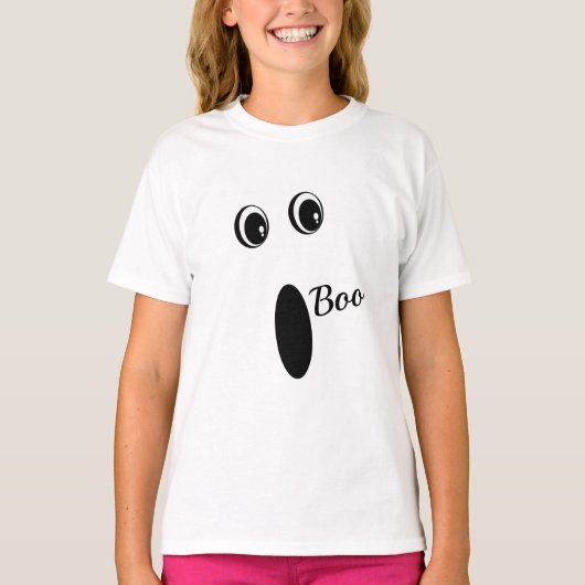 Funny Ghost Face halloween coustome T-Shirt (Vorderseite)