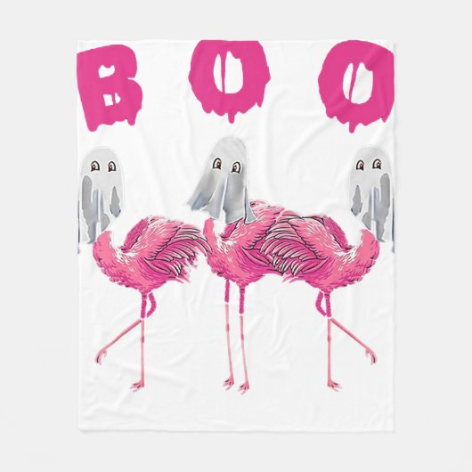 Funny Ghost Flamingo Boo Halloween Kostümgeschenke Fleecedecke (Vorderseite)