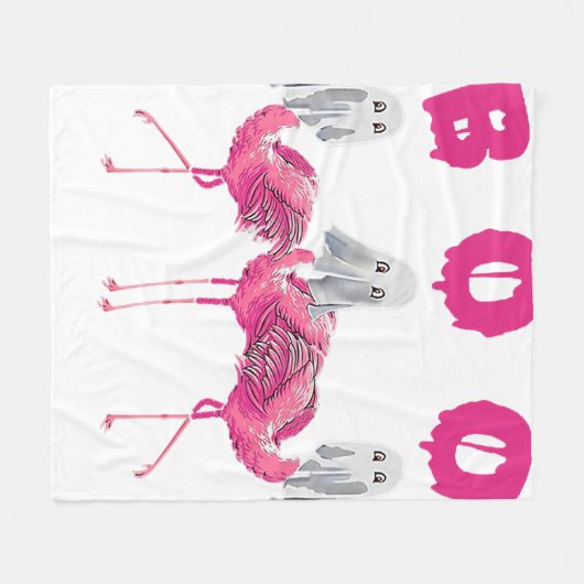 Funny Ghost Flamingo Boo Halloween Kostümgeschenke Fleecedecke (Vorderseite (Horizontal))