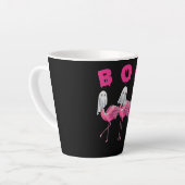 Funny Ghost Flamingo Boo Halloween Kostümgeschenke Milchtasse (Linke Ecke)