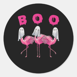 Funny Ghost Flamingo Boo Halloween Kostümgeschenke Runder Aufkleber