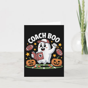 Funny Ghost Football Coach Halloween Design für Sp Karte