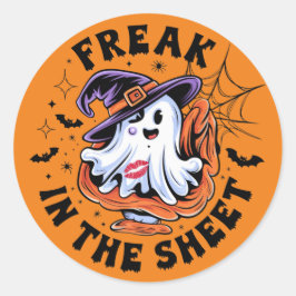 Funny Ghost "Freak In Sheet" Aufkleber