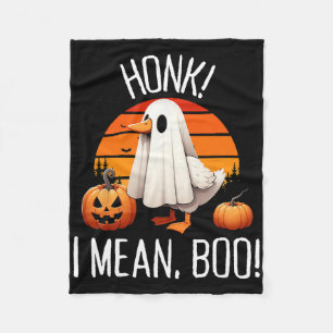 Funny Ghost Goose Honk I Gemein Boo Fleecedecke
