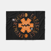 Funny Ghost Halloween Emergency Department Er Crew Fleecedecke (Vorderseite (Horizontal))