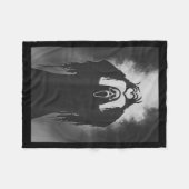 Funny Ghost Hand Heart Sign Soky Costume Halloween Fleecedecke (Vorderseite (Horizontal))