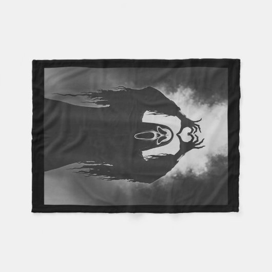 Funny Ghost Hand Heart Sign Soky Costume Halloween Fleecedecke (Vorderseite (Horizontal))