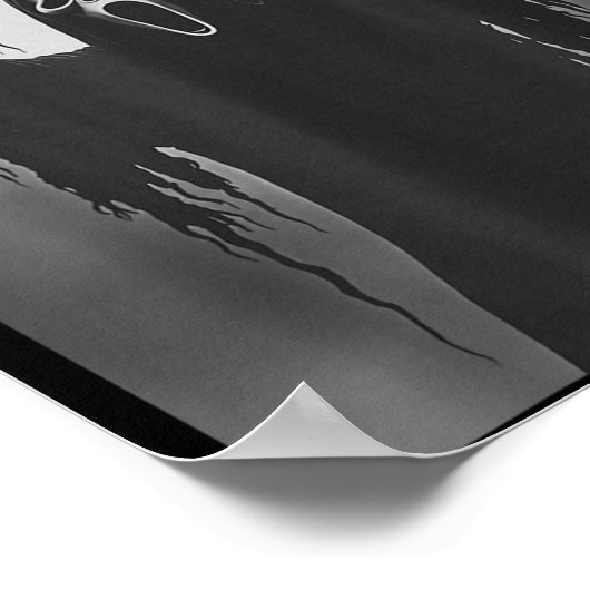 Funny Ghost Hand Heart Sign Soky Costume Halloween Poster (Ecke)