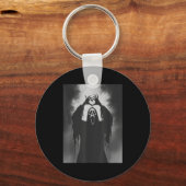 Funny Ghost Hand Heart Sign Soky Costume Halloween Schlüsselanhänger (Vorderseite)