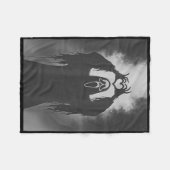 Funny Ghost Hand Herz Sign Spooky Kostüm Hallowe Fleecedecke (Vorderseite (Horizontal))