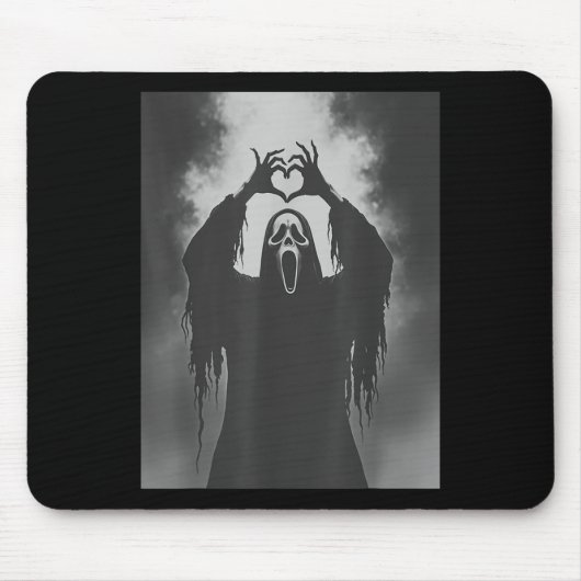 Funny Ghost Hand Herz Sign Spooky Kostüm Hallowe Mousepad (Vorne)