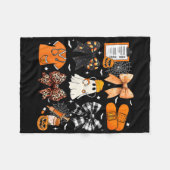 Funny Ghost Happy Halloween Coquette Bow Spooky Se Fleecedecke (Vorderseite (Horizontal))