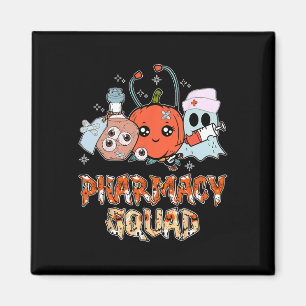 Funny Ghost Hexch Pumpkin Pills Pharmacy Squad Hal Magnet