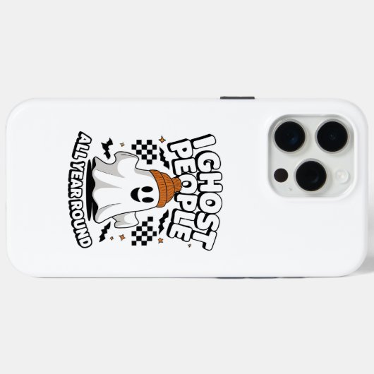 Funny Ghost iPhone Case - Ich Ghost Menschen das g (Rückseite (Horizontal))