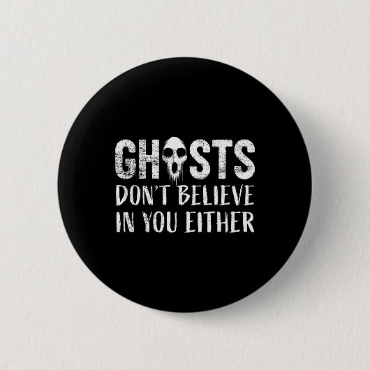 Funny Ghost Jagd Paranormal Investigator Geister Button (Vorderseite)