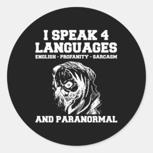 Funny Ghost Jagd Shirt Sarcastic Paranormal Gho Runder Aufkleber