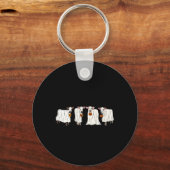 Funny Ghost Kühe Halloween Tiere Kuh Lover Spook Schlüsselanhänger (Vorderseite)