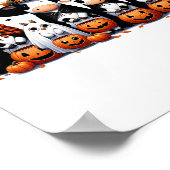 Funny Ghost Kühe Halloween Tiere Kuh Owls Spooky Poster (Ecke)