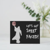 Funny Ghost Kürbislaterne Halloween Postkarte (Stehend Vorderseite)