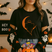 Funny Ghost Moon Halloween T-Shirt