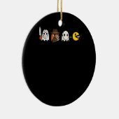 Funny ghost parody of Halloween gamers Keramik Ornament (Rechts)