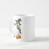 Funny Ghost Parrot Pumpkin Halloween Kids Mens Wom Kaffeetasse (Vorderseite Links)