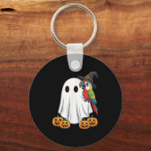 Funny Ghost Parrot Pumpkin Halloween Kids Mens Wom Schlüsselanhänger