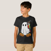 Funny Ghost Parrot Pumpkin Halloween Kids Mens Wom T-Shirt (Vorne ganz)